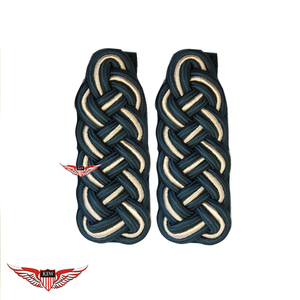KEW High Quality Silk <b>Braided</b> Epaulettes black Fabric Elegant Garment <b>Accessory</b> - Product Image 1