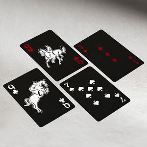 Cartas de Juego de Plástico Negro de Doble Baraja con Diseño de Caballo de Buena Suerte para Primavera - Uso Familiar, 54 Cartas - Product Image 5