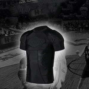 Camiseta de Compresión de Alta Calidad con Relleno Protector, Camiseta Deportiva Acolchada para Entrenamiento - Product Image 4