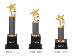 •High-grade star <b>trophy</b> with polished finish. - Product Image 3