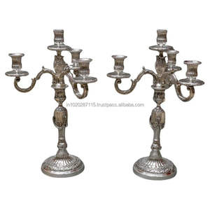 Candelabro de aluminio único para decoración clásica del hogar, centro de mesa de boda de lujo y exhibiciones - Product Image 4