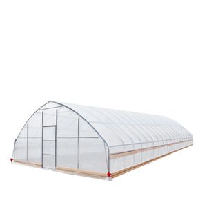 25FT X 80FT <b>Greenhouse</b> for Grow Tent 6 Mil Clear EVA <b>Plastic</b> Film Cold Frame Hand Crank Roll Sides Peak Ceiling Roof Mylar Cover - Product Image 1