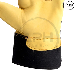 Guantes de Trabajo de Cuero Canadienses OEM de Alta Calidad y Durabilidad con Palma Reforzada y Puño Extendido para Mantenimiento Industrial y Ensamblaje - Product Image 6