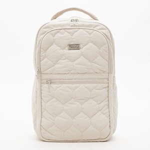 White Quilted Casual <b>Backpack</b> Lightweight <b>Backpack</b> Soft Bag Versatile Design <b>Backpack</b> - Product Image 1