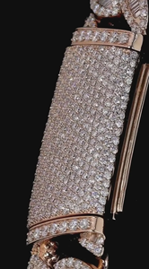 Cadena Cubana de Plata con Moissanita y Diamantes, Joyería Hip Hop, Cadena Cubana con Moissanita de Corte Baguette y Redondo - Product Image 2