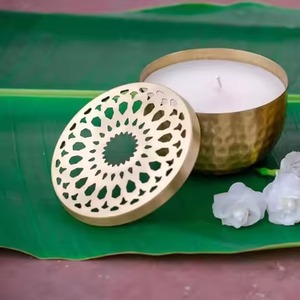 Handmade Metal <b>Candle</b> Jar with Antique Finish Elegant <b>Candle</b> Holder for Living Room and Dining Table Decor - Product Image 5