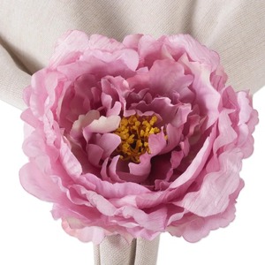 Anillos de servilleta con flores rosas, decoración de mesa de boda de tela, 5 cm de ancho, juego de 4 - Product Image 3