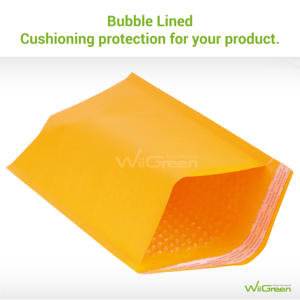 Échantillon gratuit d'enveloppes matelassées jaunes, enveloppes à bulles en kraft - Product Image 4