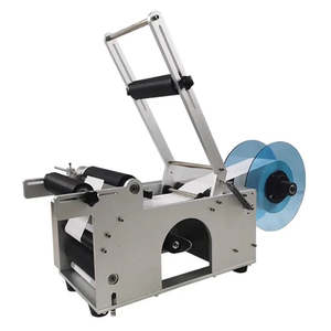 Machine d'étiquetage semi-automatique pour bouteilles rondes, applicateur d'étiquettes réglable pour bouteilles en verre et en plastique - Product Image 2