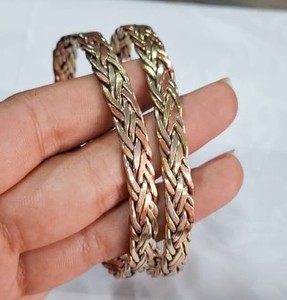 3 Brass Twisted Heart Romantic & <b>Healing</b> Cuff <b>Bracelets</b> Unisex - Product Image 4