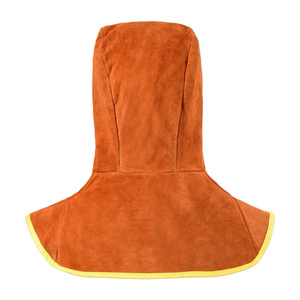 Capuche de soudeur unisexe en cuir de vachette pleine fleur avec protection intégrale de la tête, du cou et des épaules, casquette de protection pour vêtements de sécurité - Product Image 4