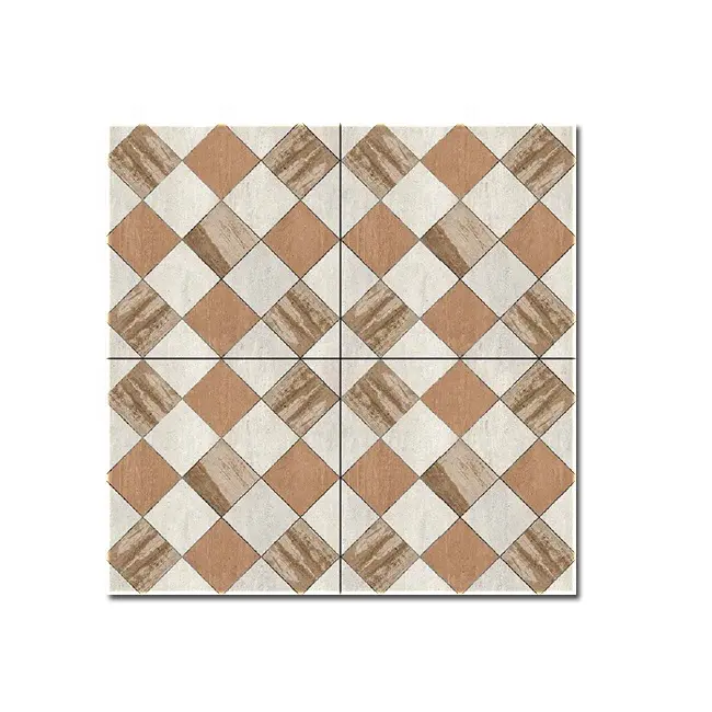 Prezzi competitivi tutti gli usi finitura satinata marrone lucido 3D piastrelle per pareti e pavimenti interni in ceramica smaltata 39x39mm