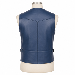 Factory Direct Custom Polyester/Cotton Summer Western <b>Vest</b> <b>Men</b> V Neck Zipper Closure Lined Sleeveless Wholesale Casual Apparel - Product Image 5