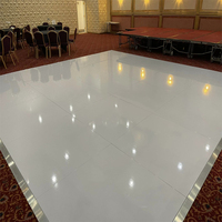 Panneau de piste de danse blanc brillant de haute qualité 4x4 pieds, installation rapide, pour location de mariage, événementiel, taille personnalisable