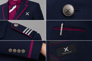 Fabricant d'uniformes de compagnies aériennes sur mesure |   Fournisseur d'uniformes pour le personnel de cabine des pilotes |   Usine d'uniformes de compagnies aériennes OEM ODM Pakistan Long - Product Image 3
