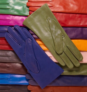Guantes de piel de oveja clásicos de estilo liso y coloridos al por mayor, de moda para invierno, antipilling, con detección táctil - Product Image 2