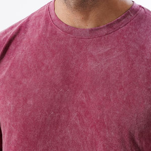 T-shirt délavé pour homme 100 % coton, style vintage usé, col rond, manches courtes, décontracté, streetwear, respirant, séchage rapide - Product Image 6