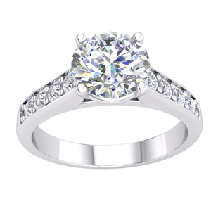 Anillo de Compromiso/Boda Clásico de Lujo para Mujer, Plata 925S, Diamante Cultivado en Laboratorio de 1.3 Quilates, Claridad VS, Color E, Corte Brillante, Certificado IGI, Regalo - Product Image 1