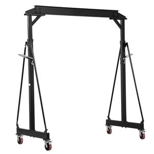 Pont roulant réglable de 2,5 tonnes, capacité de 4400 lb, élévateur de chantier portable, hauteur réglable de 98,8 à 146,1 pouces avec roues verrouillables - Product Image 1