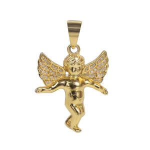 Pendentif ange hip-hop pour homme avec breloque personnalisée en argent 925 glacé VVS Lab Grown Jewelry for Men - Product Image 1