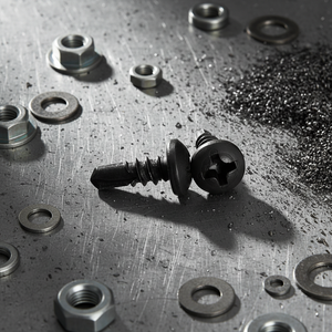 สกรูหัวจม PDC 11 เหล็กกล้าคาร์บอนเคลือบสีดำ พร้อมแหวนรอง หัวฟิลลิปส์ เกลียวหยาบ ขนาดนิ้ว เกรด 4.8/6.8 มาตรฐาน DIN/ISO - Product Image 1