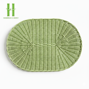BEST SELLER Natural Rattan Charger <b>Plates</b> Handwoven Wedding Table Decoration Wicker Scalloped Placemats From Vietnam - Product Image 1