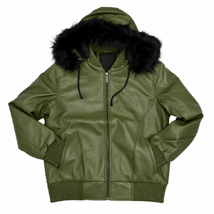 Blouson en cuir réversible pour homme, très demandé, confortable, entièrement noir, professionnel, respirant, écologique, tricoté pour l'hiver, personnalisable - Product Image 3