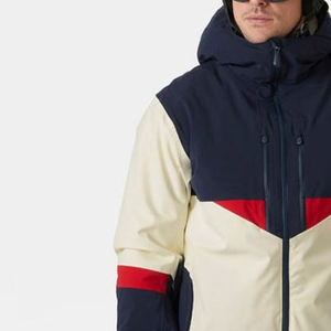 Unisex Color <b>Blocked</b> Hooded Ski Jacket Waterproof Wool Fleece Insulation Zipper Closure Outdoor Wear FRONT MAN SPORTS <b>Power</b> - Product Image 3