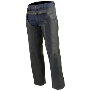 Samroz Sports – Chaps de moto en cuir premium pour homme – Entièrement doublés, poche à monnaie, logo personnalisable, couleur au choix, position avant, toutes saisons - Product Image 2