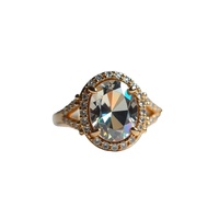 Produit très vendu Bague pour femme en or jaune 18 carats avec diamants tanzanite au prix de gros de l'usine