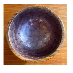 Tazón Grande de Madera de Mango con Esmalte Impreso, Tazón Profundo para Servir Comida y Ensaladas, Artículo de Cocina, Fabricantes de India - Product Image 2