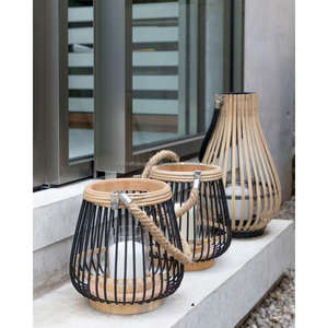 Portavelas de Pilar negro y dorado, farol para decoración del hogar, linternas de Metal, artesanías de Metal, decoración de jardín de Navidad, juego de portavelas - Product Image 3