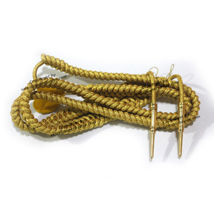 High Quality Superior Quality Ceremonial Aiguillette Tactical Custom Uniform Accessories Bullion Wire Metallic Thread No Strap - Product Image 1