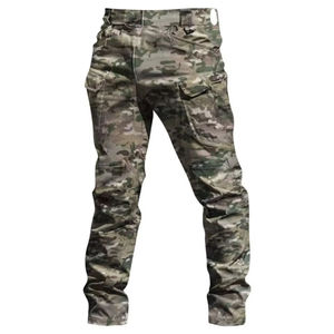 Durable Camouflage Tactical Straight Waist Cargo Pants Multi-Pocket Utility <b>Trousers</b> Outdoor <b>Ripstop</b> Workwear Men OEM Custom - Product Image 2
