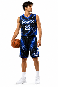 Custom Team Basketball Uniform Set Premium Polyester Breathable Basketball Jersey and Shorts for Men <b>Women</b> and Youth Players - Product Image 3