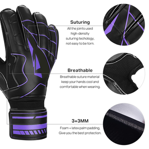 Guantes de Portero Profesionales WEMBLY SPORTS 3.55mm URG 2.0 de Cuero, Super Adhesivos, Antideslizantes, Impermeables, con Protección para los Dedos - Product Image 5