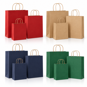 Bolsas de Compra de Papel Kraft Marrón con Asas, Logotipo Impreso Personalizado, Embalaje Ecológico para Minoristas, Venta al Por Mayor de Fábrica - Product Image 1