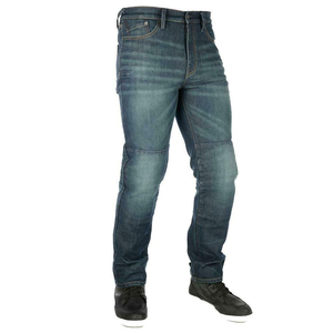 Jean de moto coupe-vent pour homme, personnalisé, avec protections de motocross et fermeture éclair, en denim extensible, options grandes tailles, OEM - Product Image 1