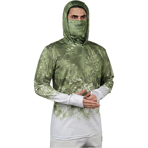 OEM Factory Custom <b>Hooded</b> Fishing <b>Shirt</b> UPF 50+ Anti UV Quick Dry Long Sleeve Polyester Jersey Wear - Product Image 2
