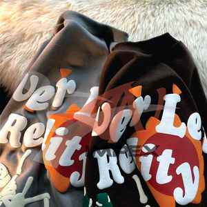 Wholesale Classic Round Neck Custom <b>Logo</b> Plus Size Tee Shirts Cotton Men Tshirt for 3D Puff Print T-shirts - Product Image 4