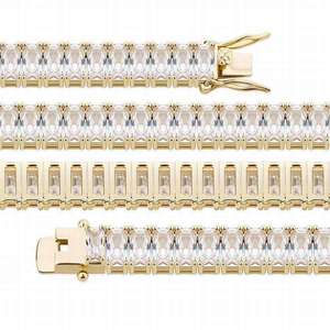 Bracelet chaîne géométrique unisexe en or plaqué 18 carats avec diamants taille radiant sertis en canal, bijoux de luxe raffinés - Product Image 5