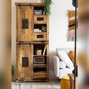 Armario Vandana Nova Nimbus con 2 puertas correderas en madera de mango Uain - Product Image 1