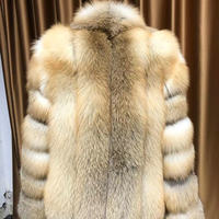 Poncho parka en fourrure de renard véritable rouge vif, réversible, imperméable, écologique, épais, pour homme, grande taille