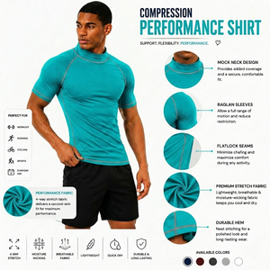 <b>Men's</b> Sleeve <b>Compression</b> T <b>Shirt</b> Breathable Quick Dry Slim Fit Sports Top Workout Training Tee <b>men</b> <b>compression</b> <b>shirt</b> <b>mens</b> - Product Image 6