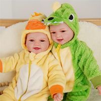 Poupées réalistes jumelles Babeside Mia de 17 pouces, bébés souriants, corps en vinyle et tissu, ensemble de jouets en peluche douce, OEM ODM en gros