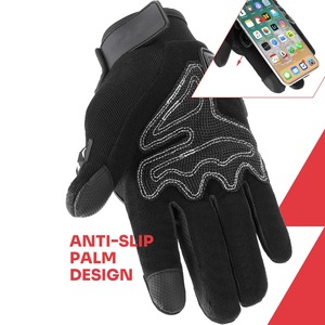 Gants de course à doigts entiers en nylon, revêtement antidérapant en polyuréthane, fermeture auto-agrippante, unisexe, pour motocross en plein air - Product Image 6