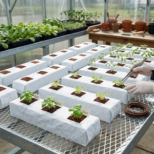Plant Grow <b>Bags</b> White & Black Plastic Nursery Seedling Pots with Drain Holes for Garden <b>Vegetables</b> Flowers - Product Image 4