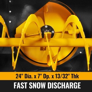 Soplador de Nieve de 3 Puntos con Impulsor de 24 Pulgadas de Diámetro y Rotación de 360° °   Despejador de nieve (eje PTO incluido con embrague deslizante), 35-95 HP - Product Image 5