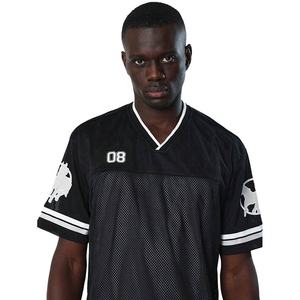 เสื้อแฟชั่นพิมพ์ลายเสื้อเจอร์ซีย์อเมริกันฟุตบอลทรงหลวมโอเวอร์ไซส์ออกแบบได้ตามต้องการ - Product Image 2