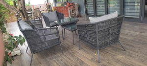 ROSF-032 AD Furniture Corp Modern Design Outdoor Rope Rattan Chaise Lounge <b>Sunbed</b> Park Villa Apartment Hall Hotel Furniture 2025 - Product Image 2